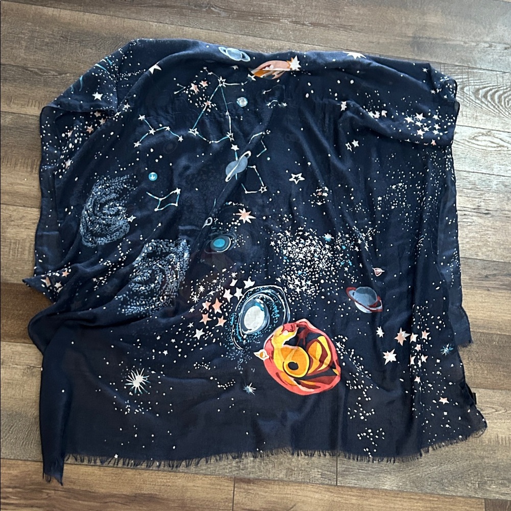Galaxy Print Fashion Scarf - Picture 5 of 5